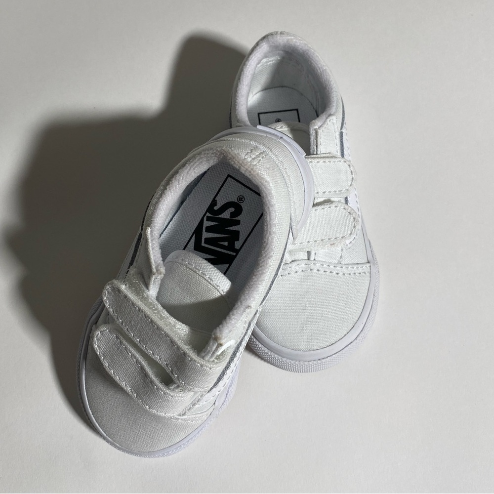Toddler White Vans Sneakers - size 5.5 Never Worn